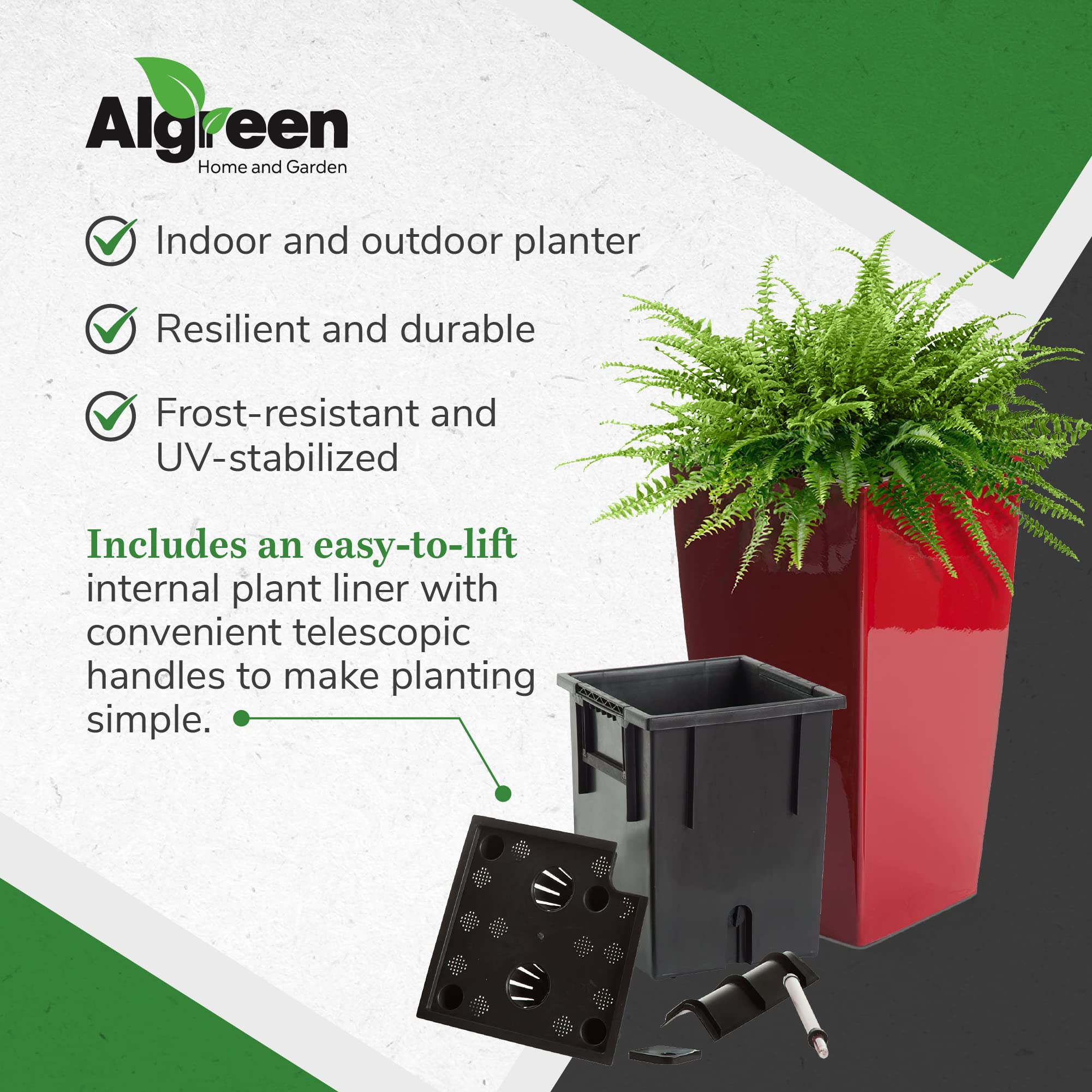 Amazon.com : Algreen Products Modena Self-Watering Plant Pot
