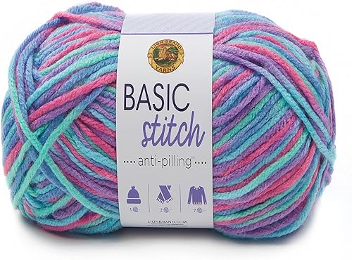 Lion Brand Yarn Company Point de Base 202-206 Basic Stitch Fil Anti-Boulochage, 