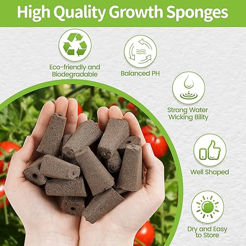 Miniatura 10 de Kit de cápsulas de semillas para AeroGarden, 30 esponjas de cultivo con nutrientes A & B, 1 pinzas, 10 etiquetas, cápsulas de arranque de semillas