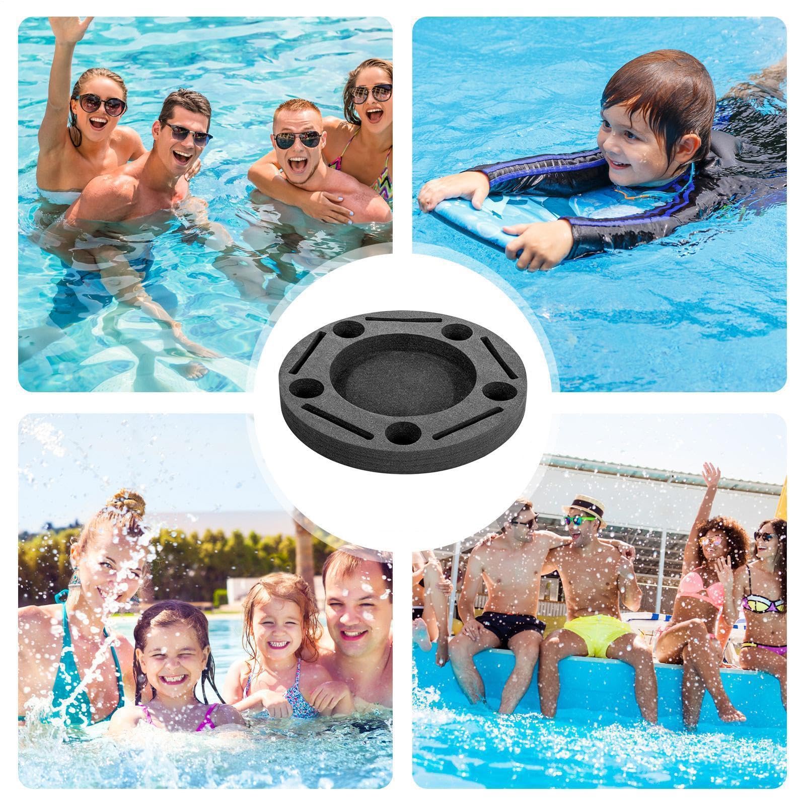 Portavasos Flotante para Piscina Bandeja Portátil para Comida y Copas en | Soporte Flotante de Bebidas de Piscina Para Bañera, , Kayak, Aire Libre, , Lago, Playa Y Natación