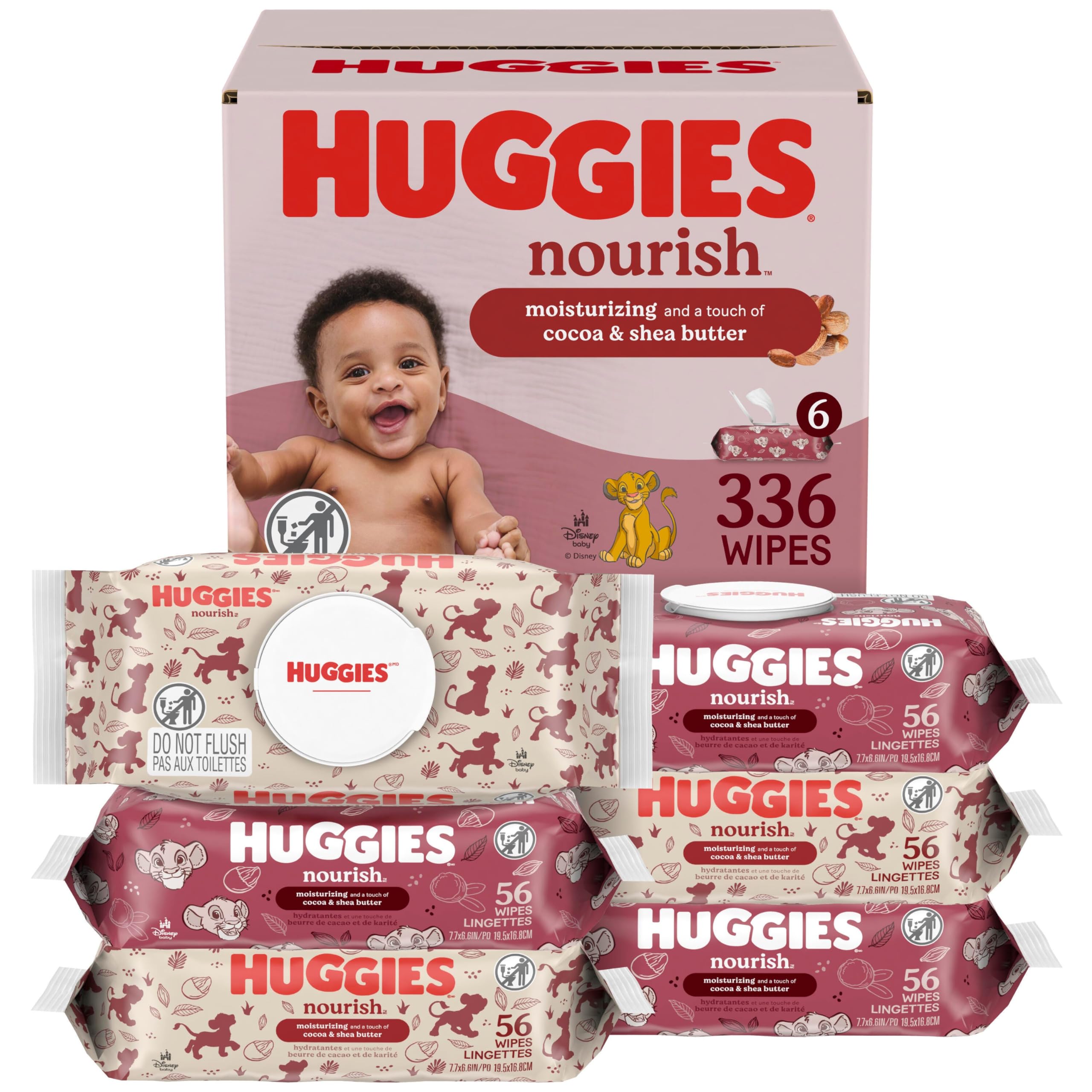 Amazon.com: Huggies Nourish Scented Baby Wipes, 6 Push Button