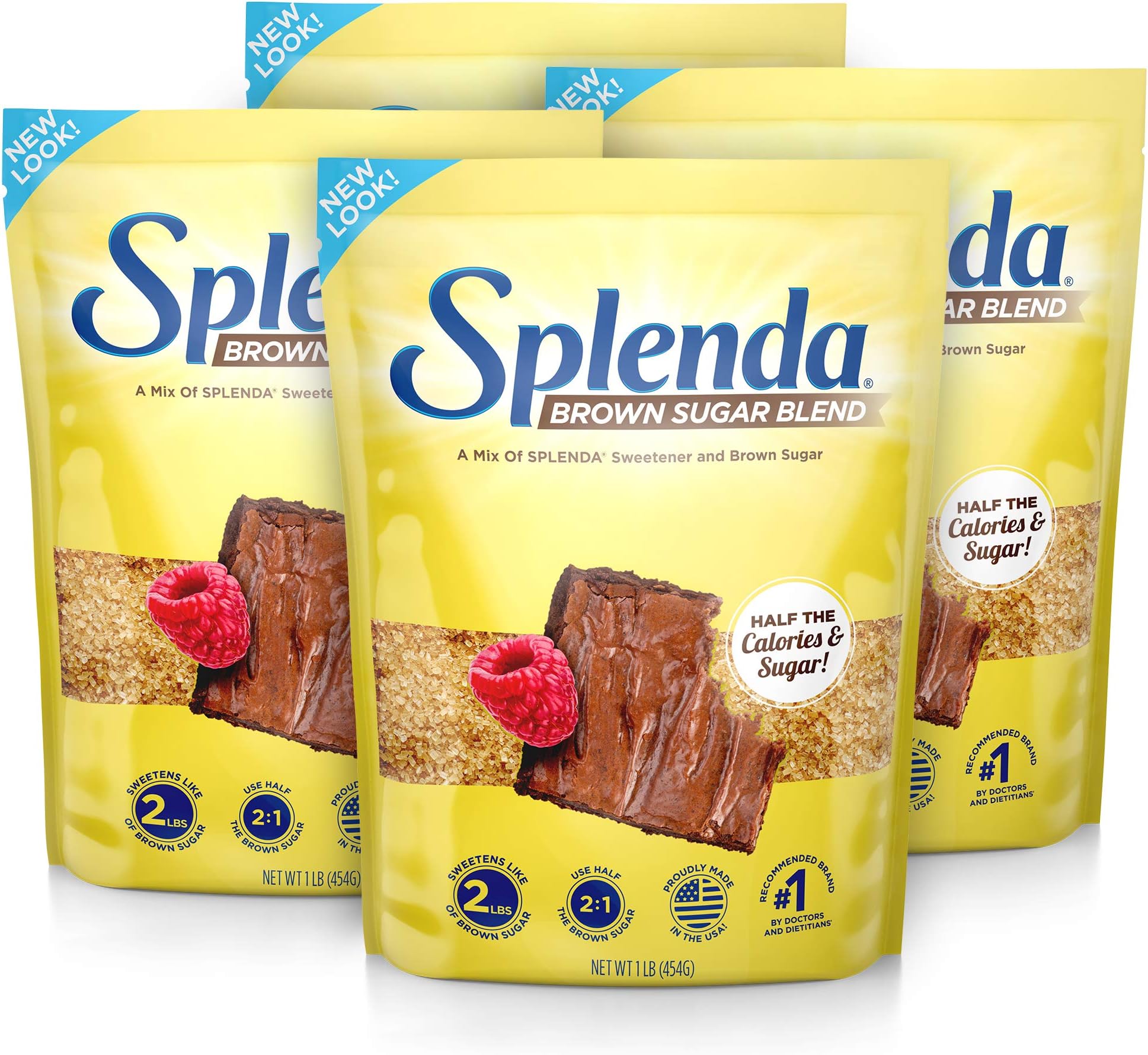 SPLENDA Brown Sugar Blend Low Calorie Sweetener for Baking (1 Pound, Pack of 4)