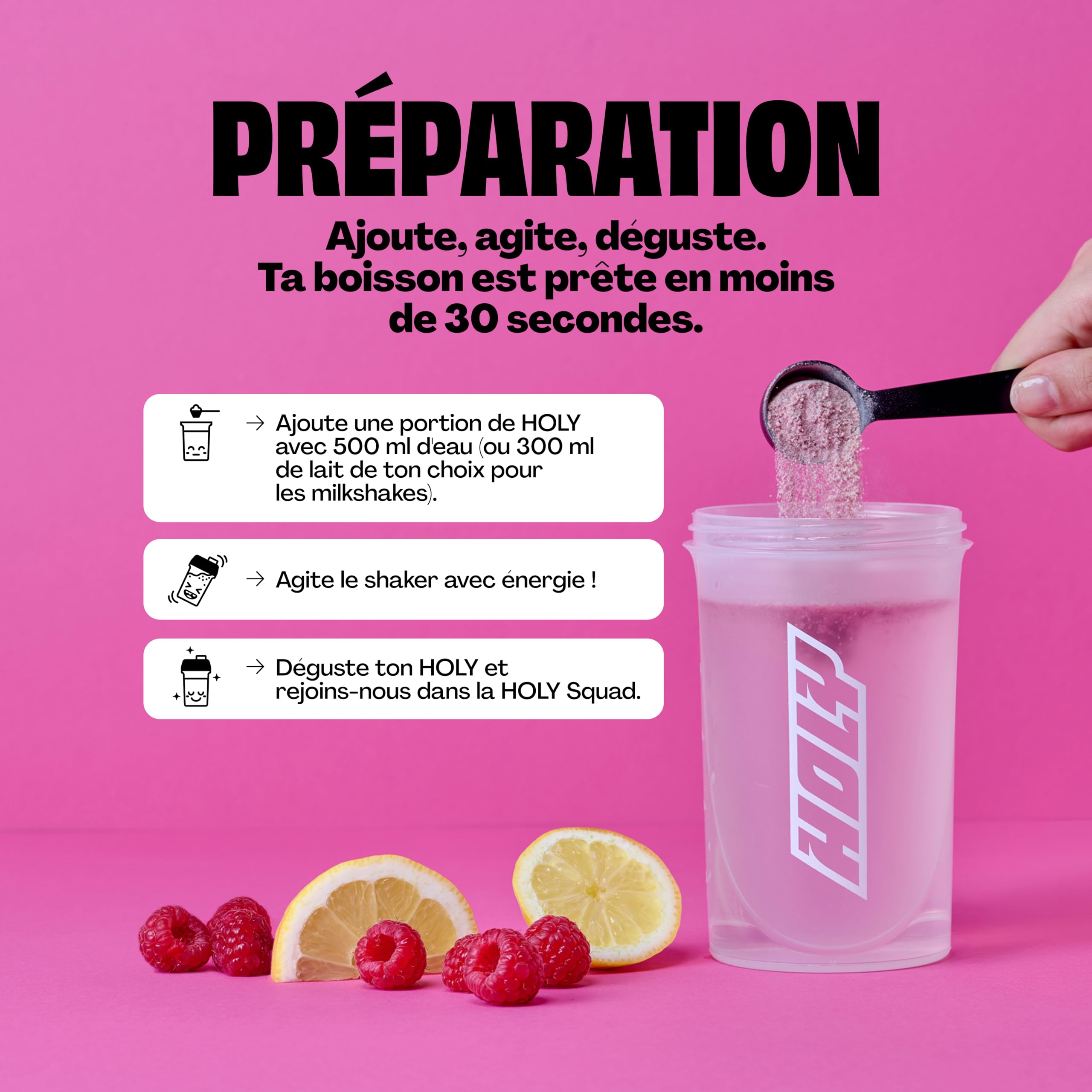 Kit de démarrage HOLY Deluxe - Énergie, thé glacé et hydratation - 57 portions dans 26 saveurs fruitées - Vegan et sans sucre, avec des arômes de fruits 100% naturels