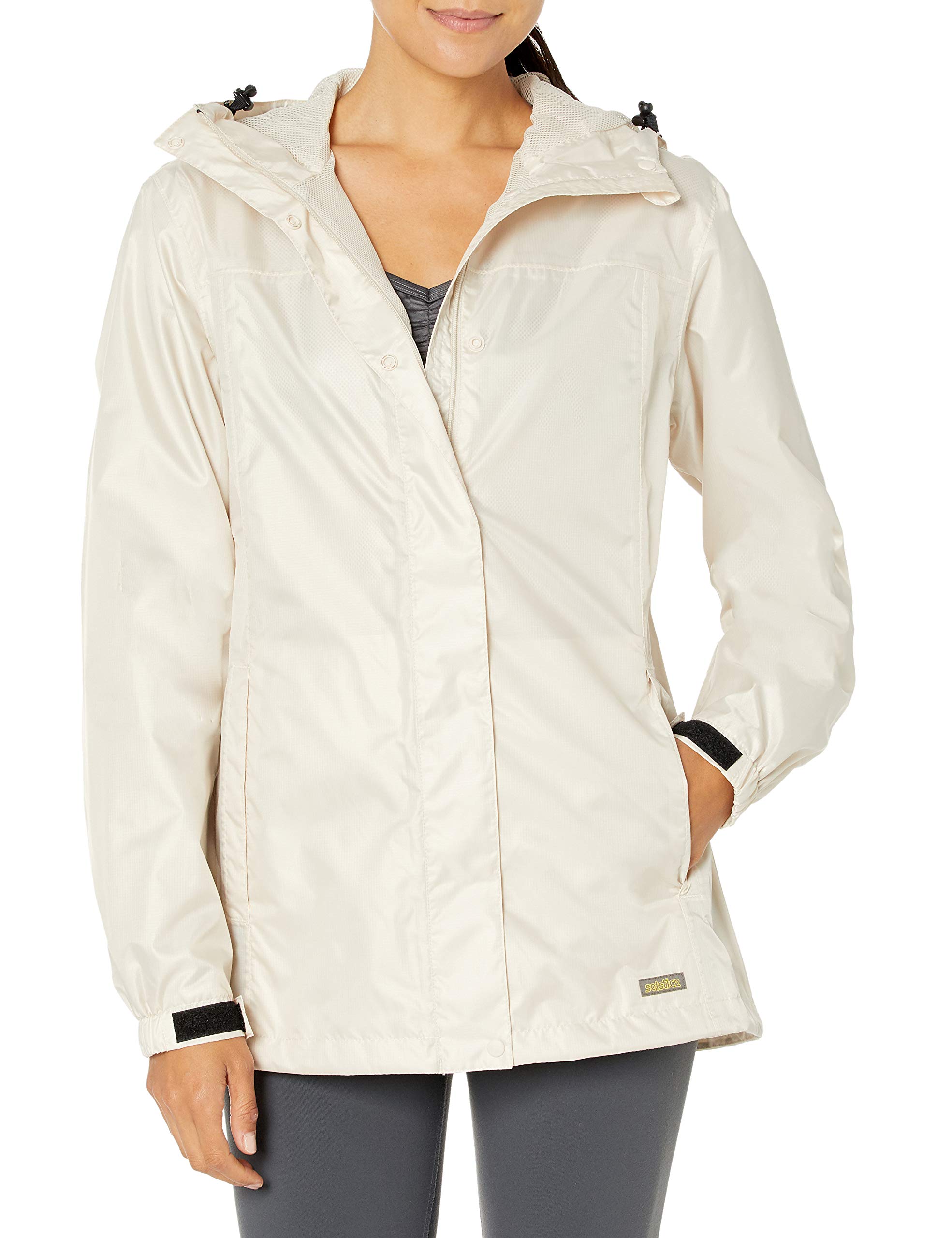 LupstySolstice Apparel Women's Taped Rain Jacket, Rainy Day, Medium