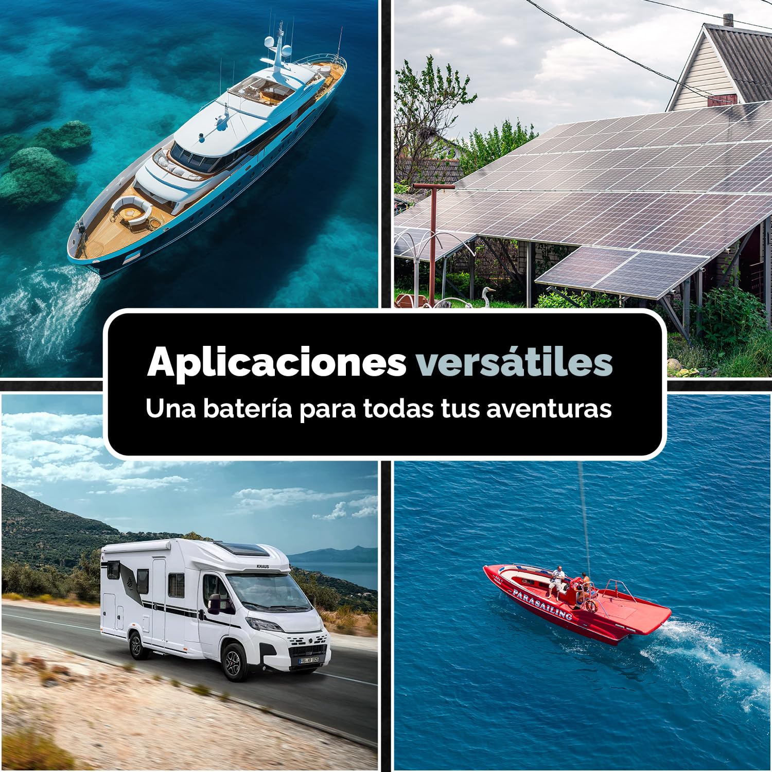 Electronicx batería de Suministro 12V 80Ah Gel, 80 AH sin Mantenimiento y sellada. Resistente a ciclos para Solar, Barco, Autocaravana, Carretilla elevadora. Medidas 242×175×190mm.