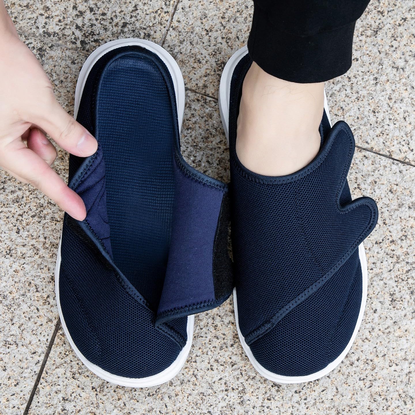 Eagsouni Pantuflas Diabéticos Mujer Hombre Extra Anchos