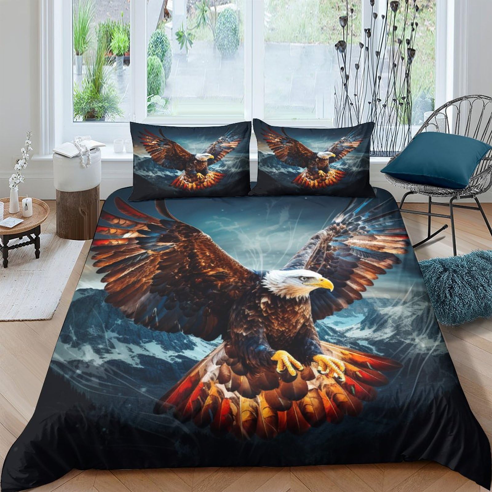 Parure de lit animal sauvage 200x200 avec housse de couette en microfibre 3D