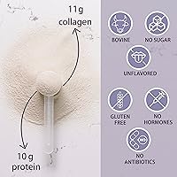 Vista 2 de Collagen Peptides Powder for Women Hydrolyzed Collagen Supplement Powder Types I - III Non-GMO Grass-Fed Gluten-Free Kosher and Pareve Unflavored