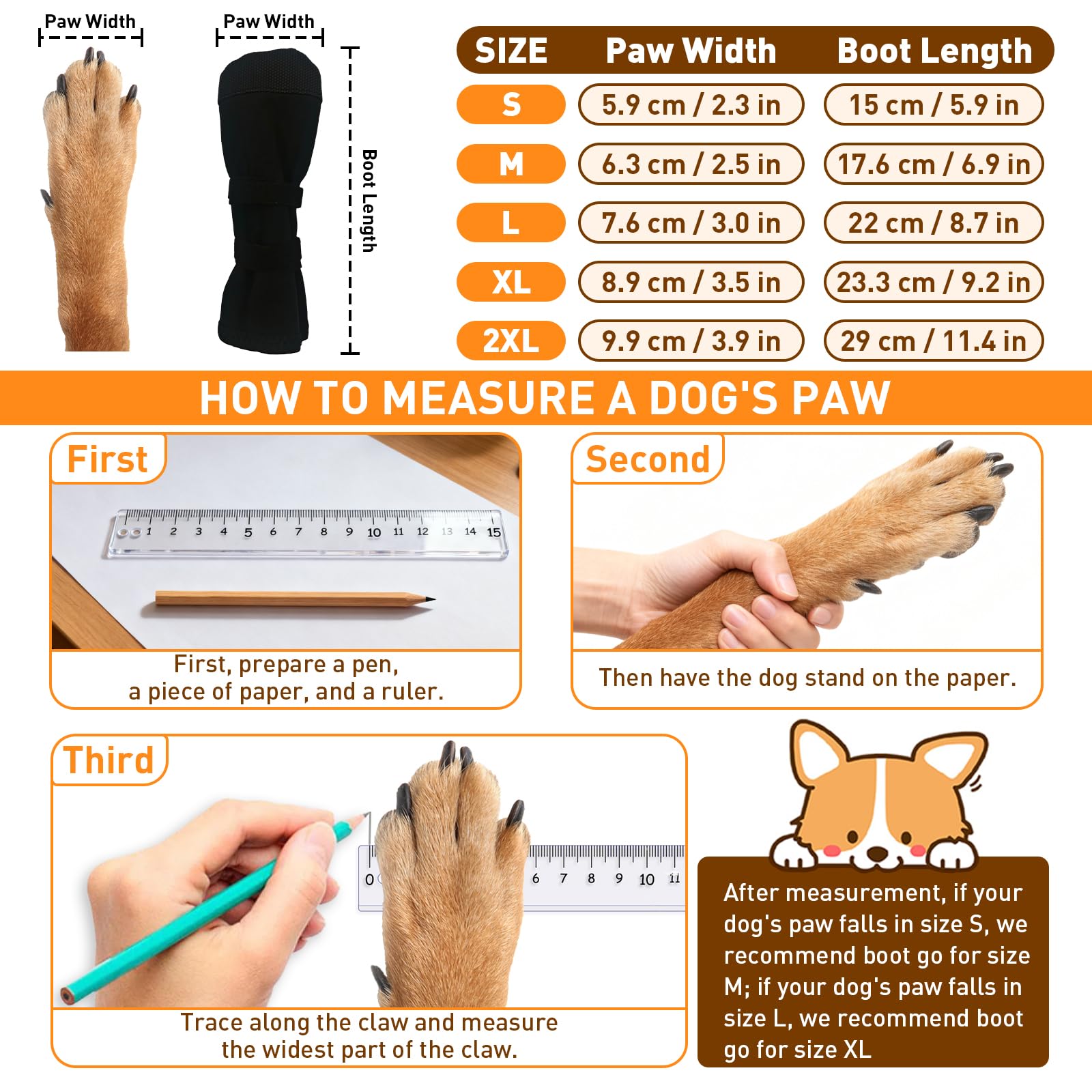 ETIAL Dog Paw Wound Recovery Boot, Breathable Dog Bootie for Injured Paw, Anti-Slip Dog Shoe with Self-Adhesive Strap, Dog Paw Protector for Outdoor Walking & Keep Dogs from Licking Wounds (M) - image 2