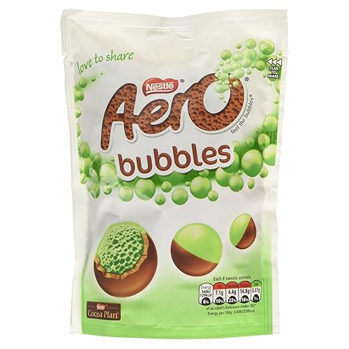 Nestle Aero Bubbles Nestle Aero Bubbles - Bolsa de menta importada del Reino Unido, Inglaterra, lo mejor de los dulces británicos