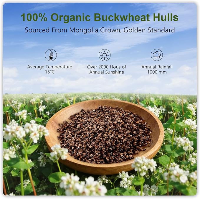 Almohada de Alforfón Orgánico 20x26 Pulgadas con Funda Doble miniatura 5