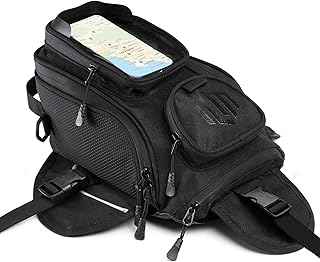 Motorcycle Tank Bag Magnetic 4 Straps Reinforced Fastening Waterproof Touch Screen Phone Pouch Motorbike BT01