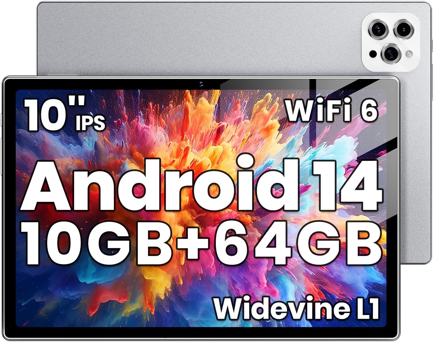 Ascrecem Tablet 11 Inch Android 14 Tablet Octa Core 14GB RAM 128GB ROM 1TB Schaalbaar 8000mAh Widevine L1 2.4G 5G WiFi 6 Bluetooth 5.0 Dubbele Camera 8mp2mp Tablets Pc Met Beschermhoes Grijs