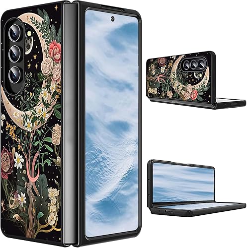 Vista 58 de Funda protectora para Samsung Galaxy Z Fold 5 2023 Slim Light Hard PC Shook Proof Funda protectora para Samsung Galaxy Z Fold 5 7.6 pulgadas - Flor