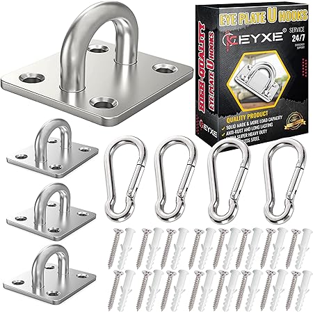 40-teiliges Schraubhaken Set M8 - Edelstahl Haken Für Decke & Wand