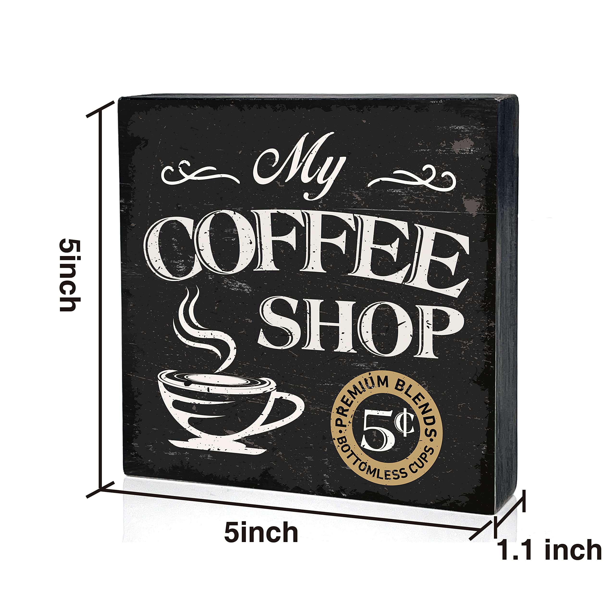 Mtrgdn Rustikales Holzschild – This House Runs On Love Laughter And Lots Of Coffee, 12,7 X 12,7 Cm