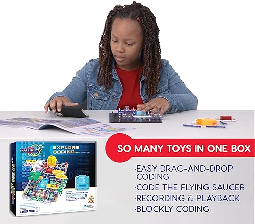 Miniatura 9 de Snap Circuits Code Journey, construye tu circuito, codifica tus comandos y conduce, controlado por Bluetooth, juguete de construcción STEM