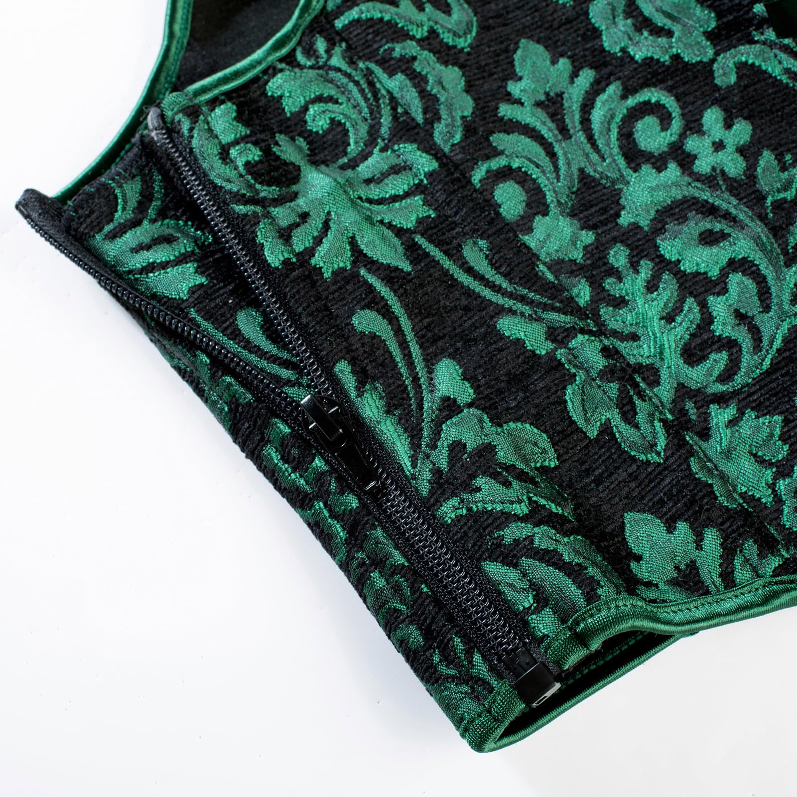 SCARLET DARKNESS Corset Bustier Femme Médiéval Pirate, Jacquard Sous Poitrine à Lacets