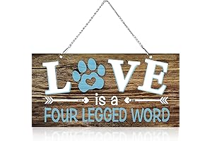 Vintage Dog Paw Metal Hanging Wall Decor for Pet Lovers