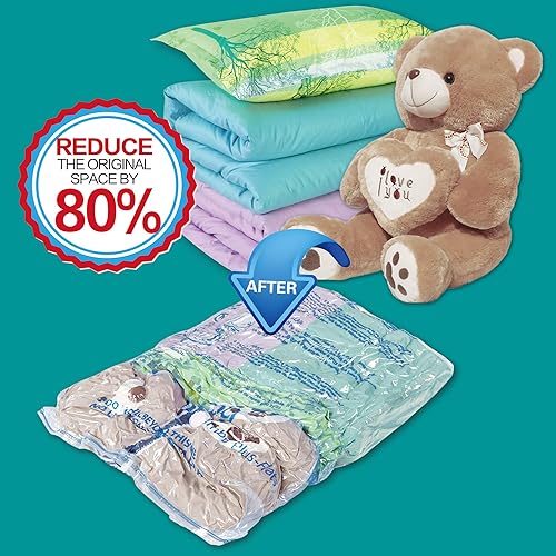 Miniatura 6 de Bolsas de almacenamiento al vacío XXL de 47 x 35 pulgadas, tamaño jumbo extra grandes para manta, ropa de cama, edredones (paquete de 4)