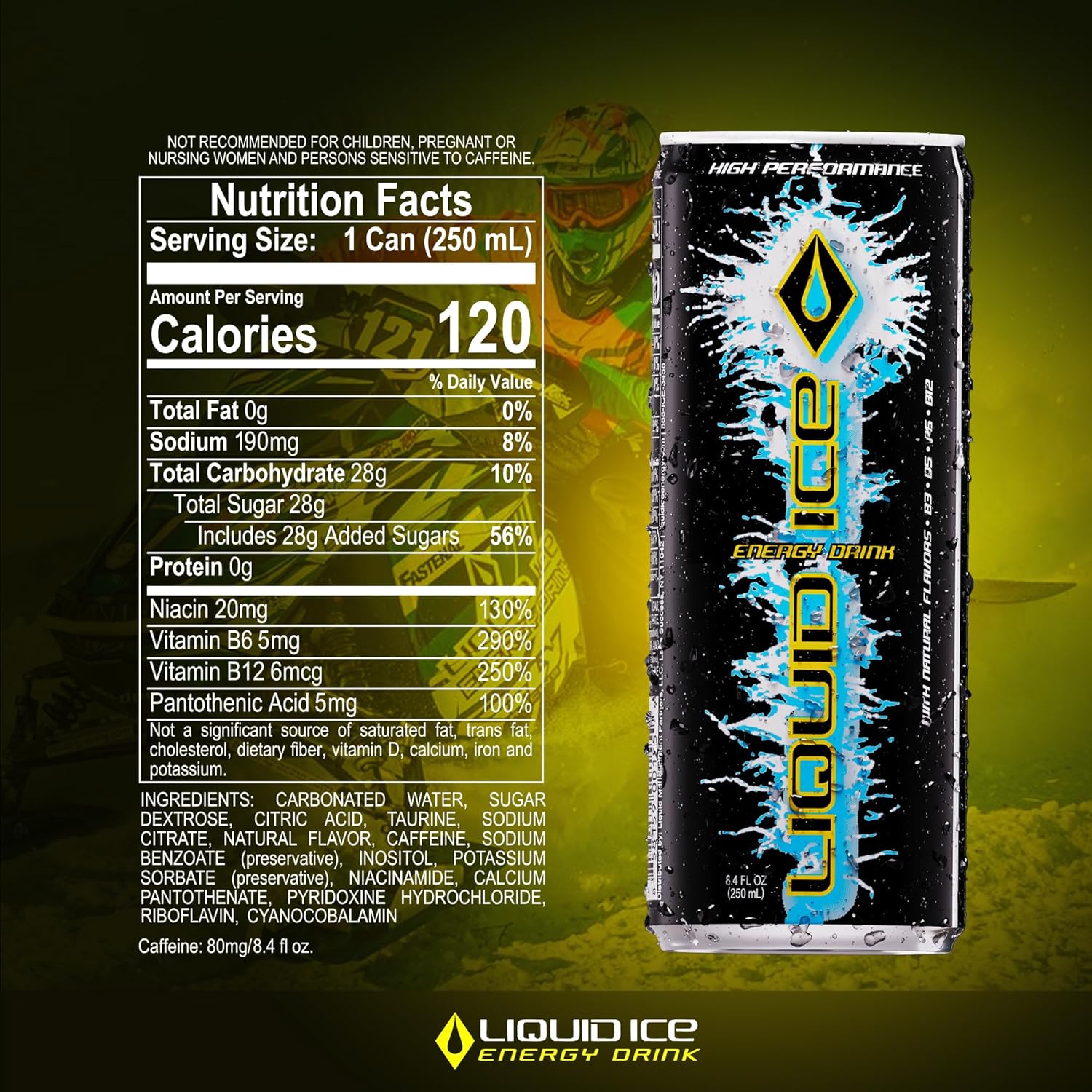 Liquid Ice Energy Drink - Supreme Classic (8.3 Fl Oz, 24 Count)