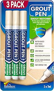 Grout Pen Cream Tile Paint Marker: Waterproof Grout Paint, Tile Grout Co...