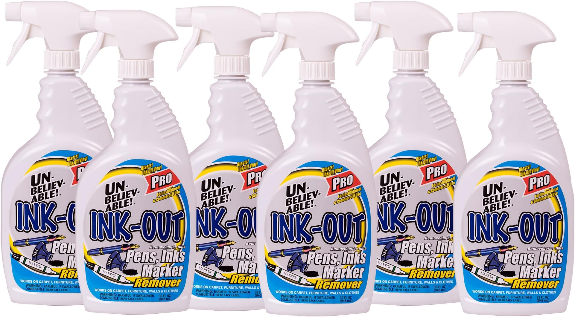 UNBELIEVABLE! INK OUT CASE OF 6-32 OZ BOTTLES