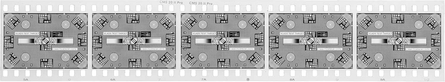 35 mm and 645+6x6+6x7 Vlads Focus Checker High-Resolution Calibration Target Charts for Camera Scanning. Fully Utilize Your Lens Sharpness and Resolution. Two Charts Combo (35+645+66+67)