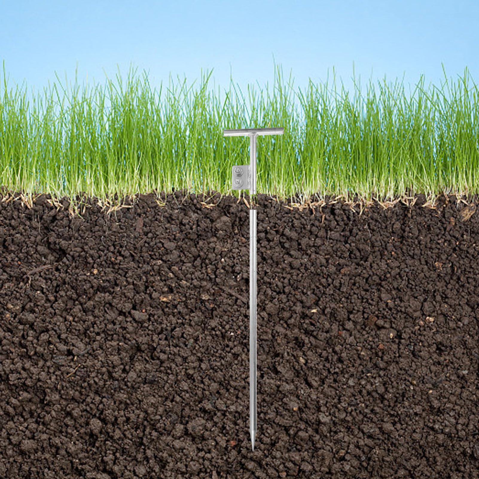 Lurrose Picchetto Messa per Recinzione Elettrica Asta Portatile Robusta e Facile da Manutenere Adatta per Esterni e Applicazioni Accessorio Necessario e Giardino