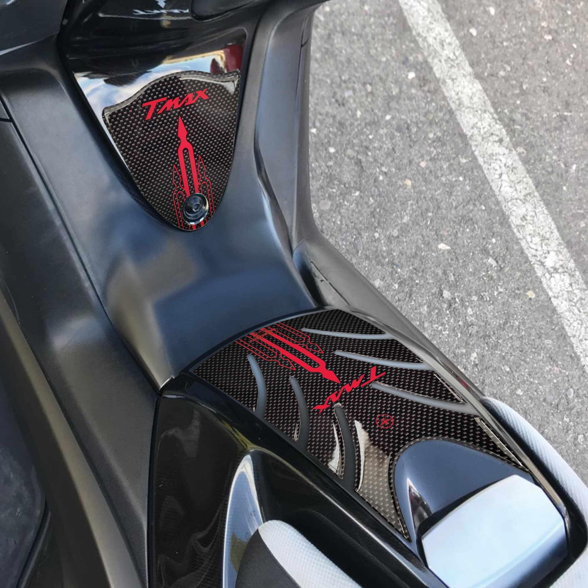 labelbike - 3D Resin Stickers Decorations and Protections of Motorcycle Scooter Tank Door and Front Footboard Compatible with Yamaha Tmax 500 2008-2011