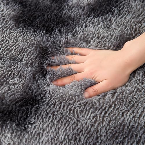 Miniatura 4 de Alfombra súper esponjosa de 4 x 6 pies, alfombra de felpa antideslizante para sala de estar, habitación de los niños, alfombra moderna y suave para