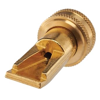Dramm 22311 Heavy-Duty Brass Sweeper Nozzle High-Pressure Flat Fan Spray for Cleaning Patios, Walkways & Driveways Durable Solid Brass Construction Leak-Proof Garden Hose Attachment