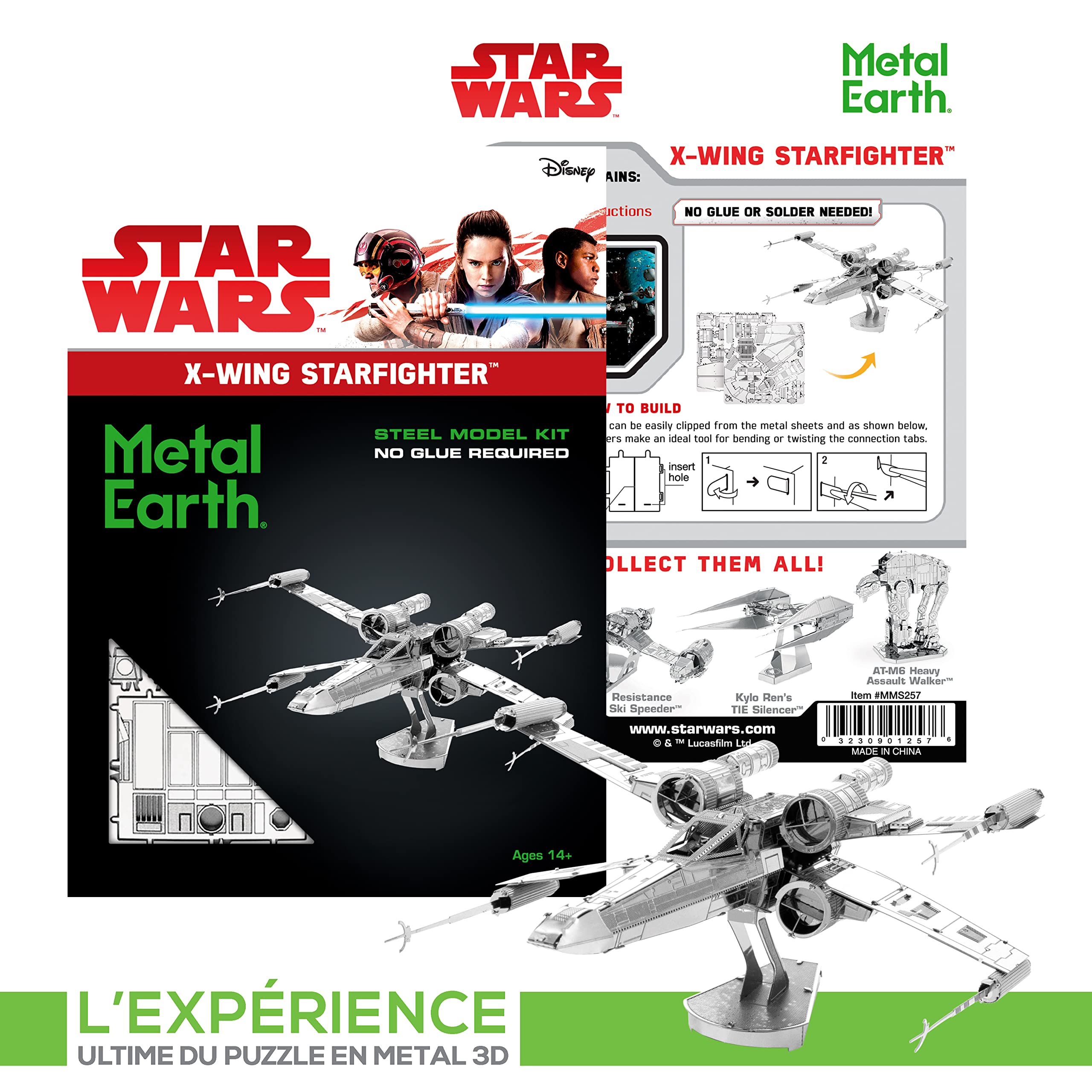 Metal Earth - Star Wars, Modellino di Caccia X-Wing