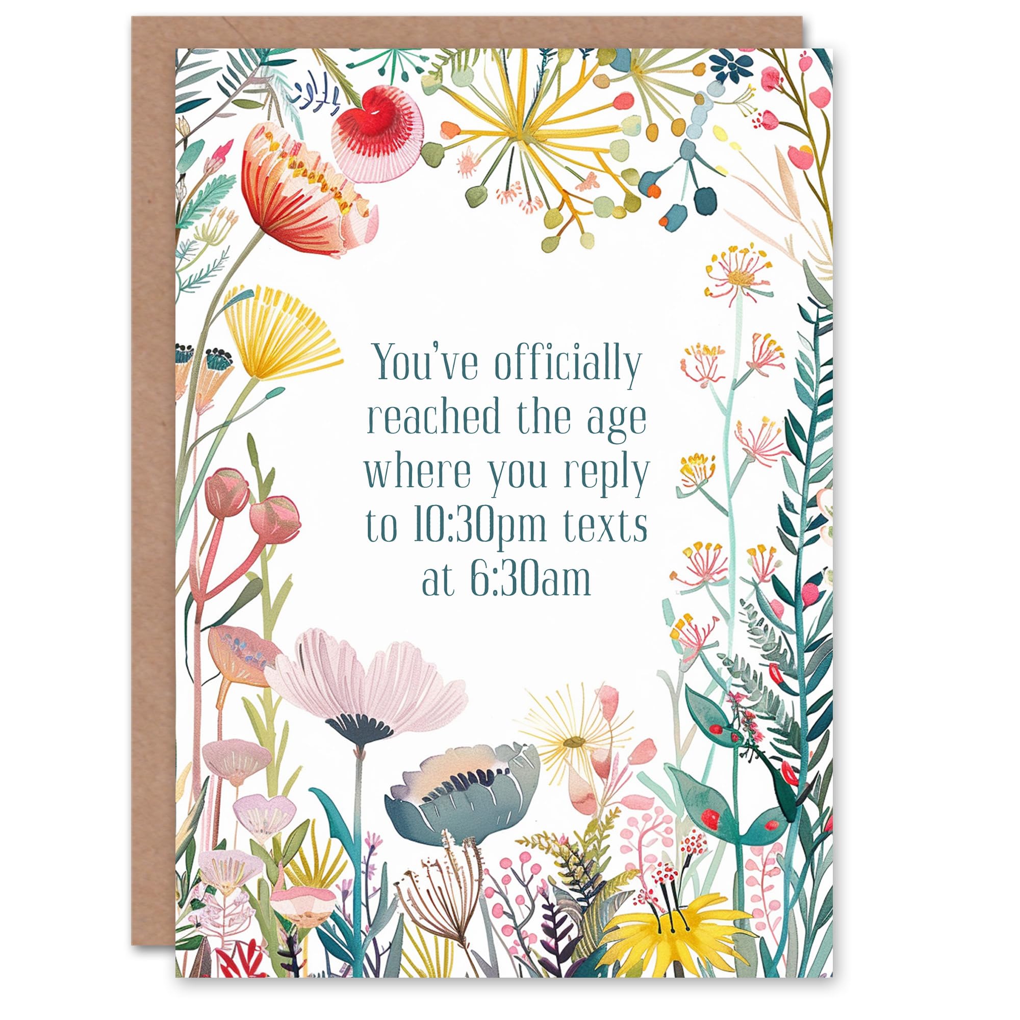 Artery8 - Greeting Card - Funny Birthday Card - Happy Flowers