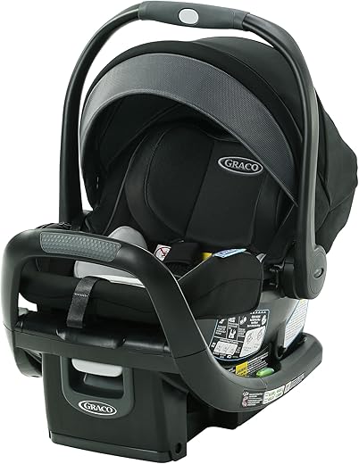 GRACO, SnugFit 35 DLX Infant Car Seat Baby Car Seat with Anti Rebound Bar, Spencer, 27.5x17.5x25.5 Inch (Pack of 1)