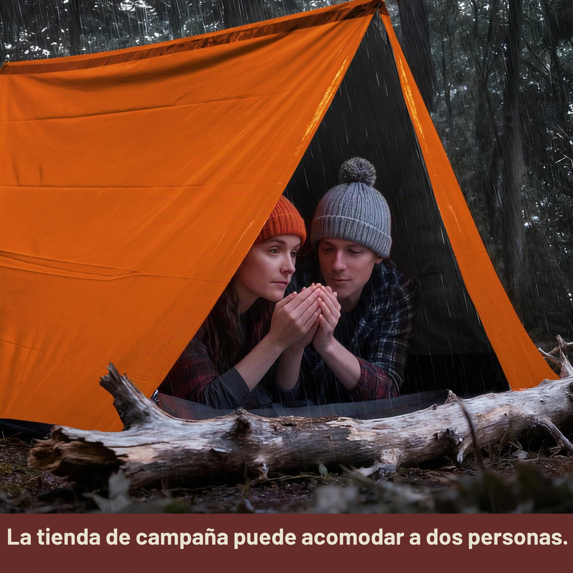 Deecam Tienda de Emergencia, Refugio Térmico de Rescate con Manta Térmica, Tienda Plegable de Supervivencia para Aventuras de Camping y Senderismo al Aire Libre