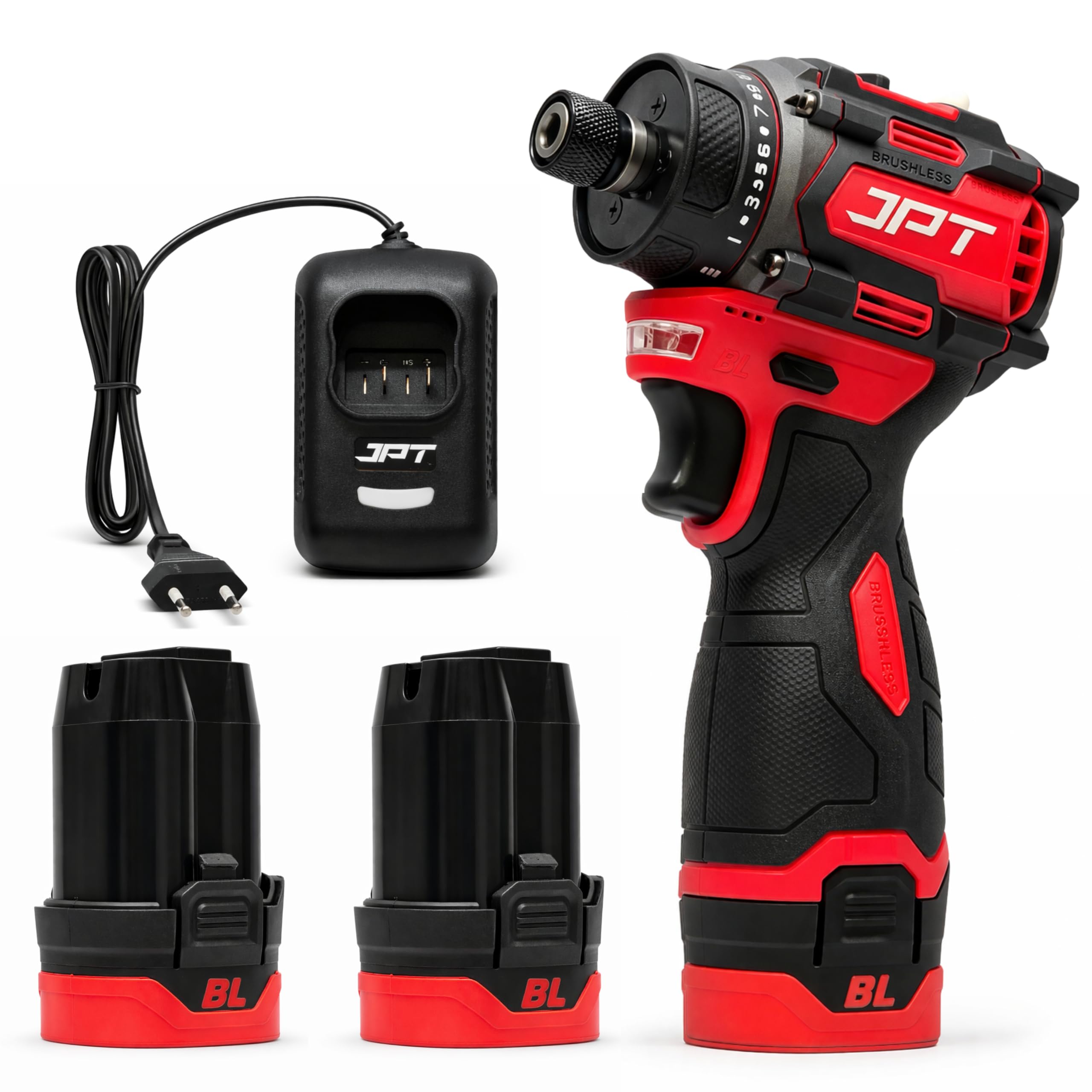 JPT 18V Pro Series Brushless Compact Impact Driver - 118 ft-lbs Torque with Quick change 1/4" Hex Shaft, 3-Speed Variable, For Electricians, Carpenters & Fabricators-image-28