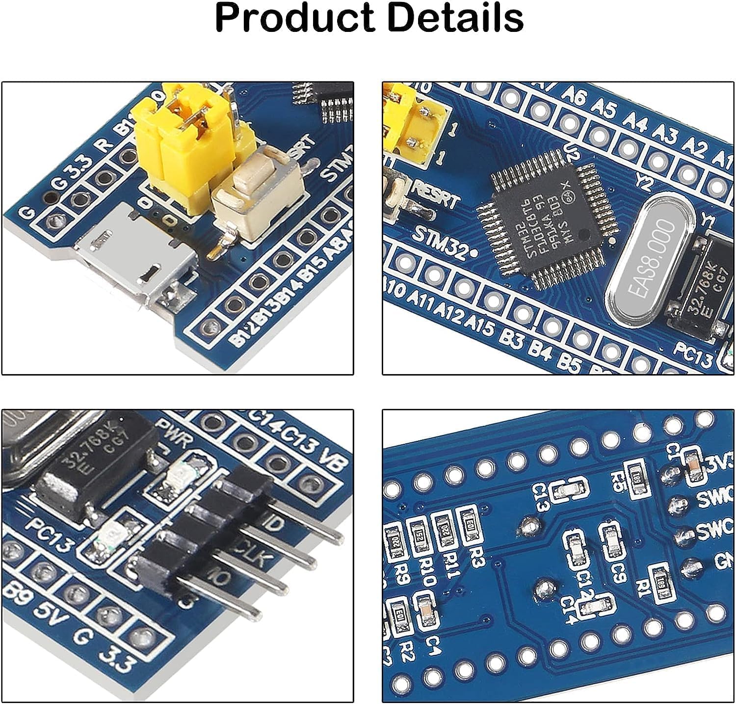 5PCS STM32F103C8T6 Carte de Développement Système Minimum Core Board Module Mirco USB 40 Pin Système Board Module