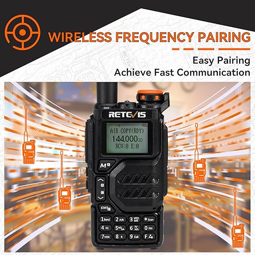 Miniatura 5 de Retevis RA79 - Radioaficionado de aviación, radio bidireccional de doble banda, walkie talkies de largo alcance, recepción de aviación, NOAA, FM,