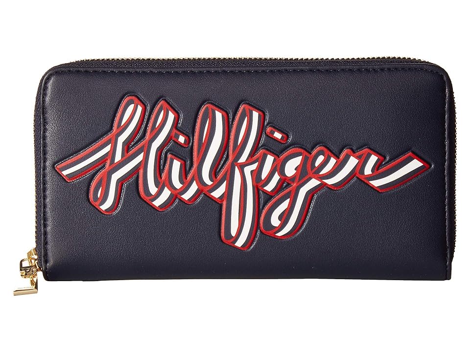 

Tommy Hilfiger Tasha Large Zip Wallet (Tommy Navy) Wallet Handbags