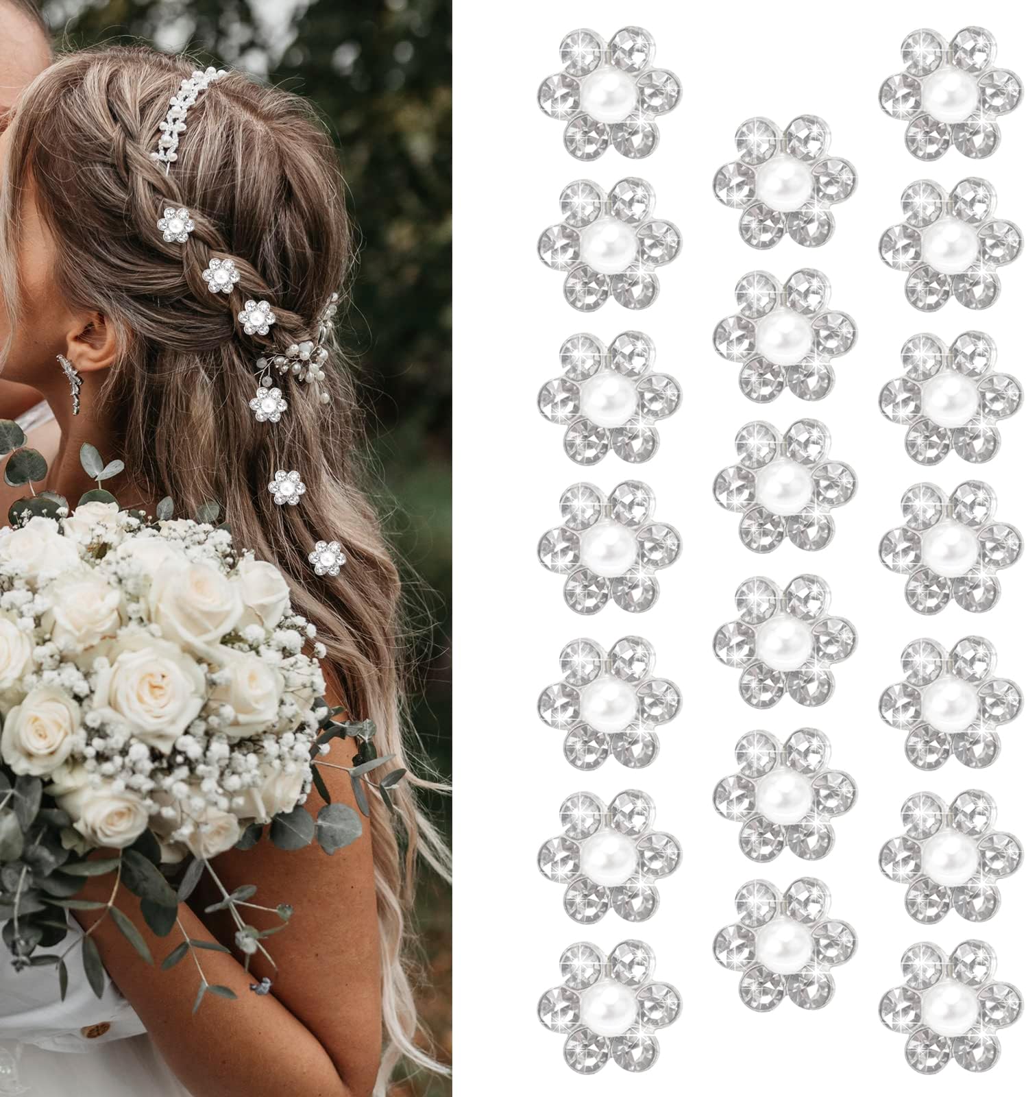 Mini Flower Hair Clip Pearl