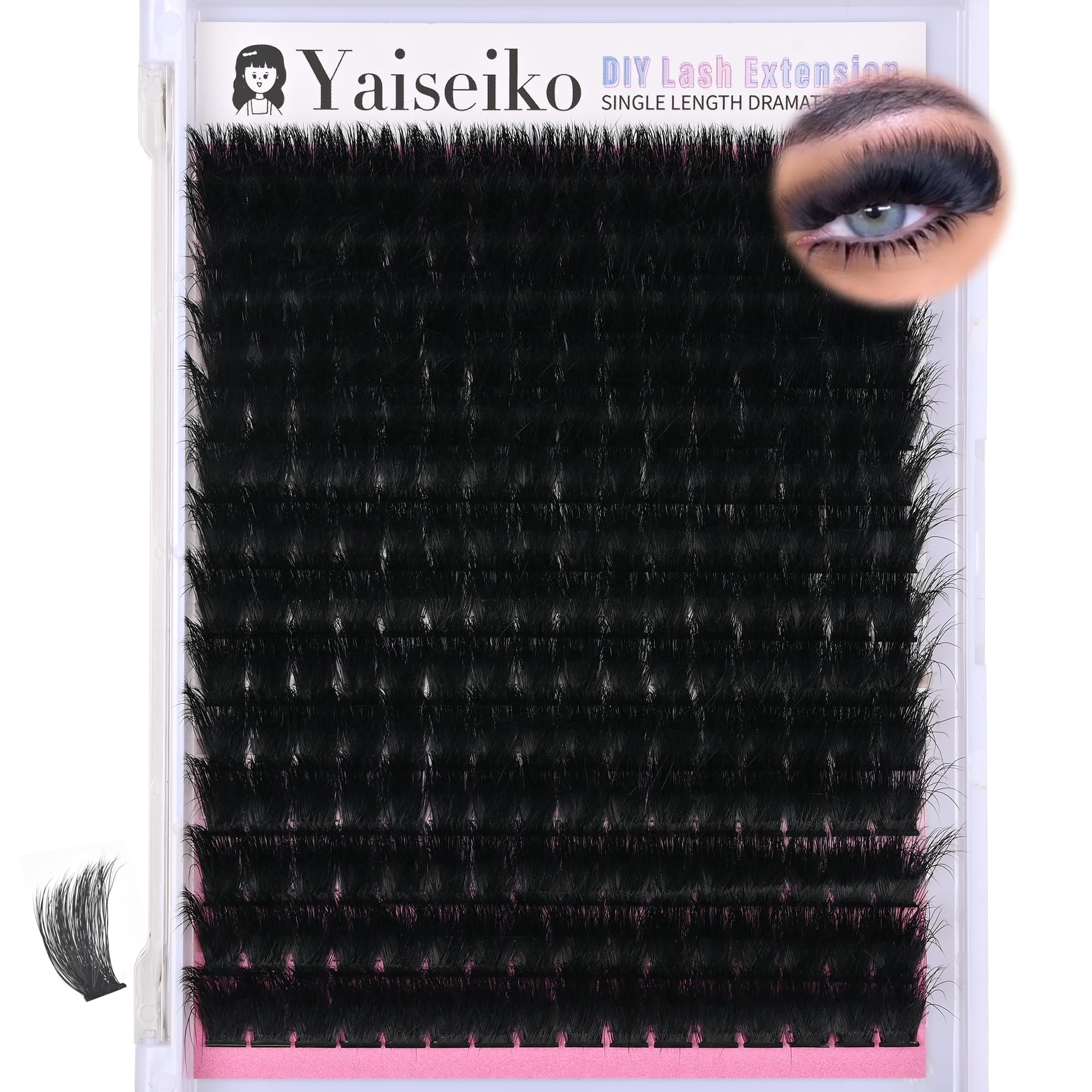 Yaiseiko Fluffy Lash Clusters - 300D Volume Eyelashes -16