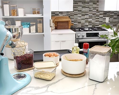 Miniatura 5 de iDesign The Rosanna Pansino Collection - Recipiente de plástico reciclado con tapa, 18.2 tazas, 6.5 pulgadas de largo x 4.8 pulgadas de ancho x 12