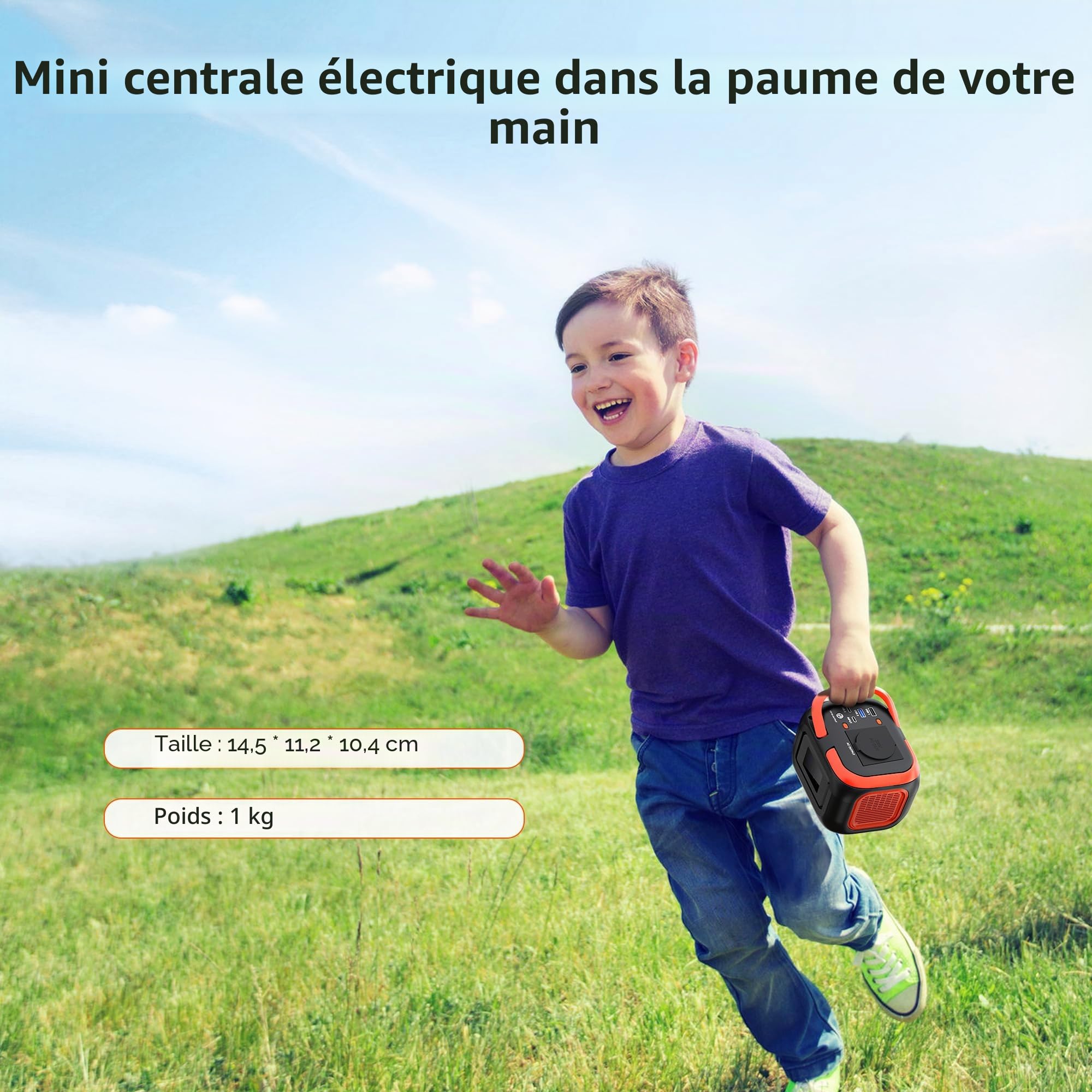 SinKeu Station d'alimentation portable 97 Wh, 26400 mAh, mini générateur avec prise AC 120 W 230 V, 12 V DC, ports USB pour téléphone portable, ordinateur portable, batterie d'alimentation mobile pour