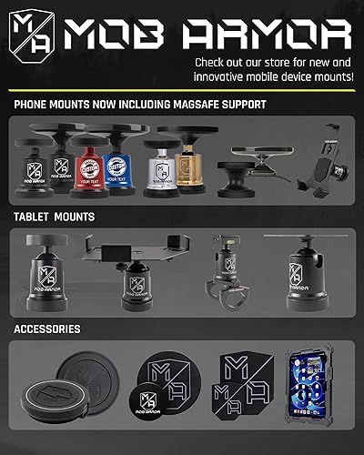 Miniatura 6 de Mob Armor X Series - Funda para iPad de grado militar, cubierta de polvo negro, resistente al óxido, compatible con varias generaciones de iPad,