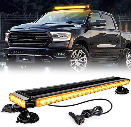 Nilight Luces estroboscópicas de techo de 29.5 pulgadas, 56 LED, luz de peligro, advertencia de seguridad de emergencia, barra de luz intermitente,