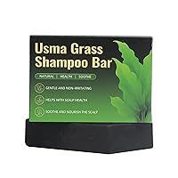 Vista 1 de Usma Grass - Barra de champú para adelgazar el cabello, champú sólido de rutina de jugo Usman para engrosar y oscurecer, pérdida de cabello