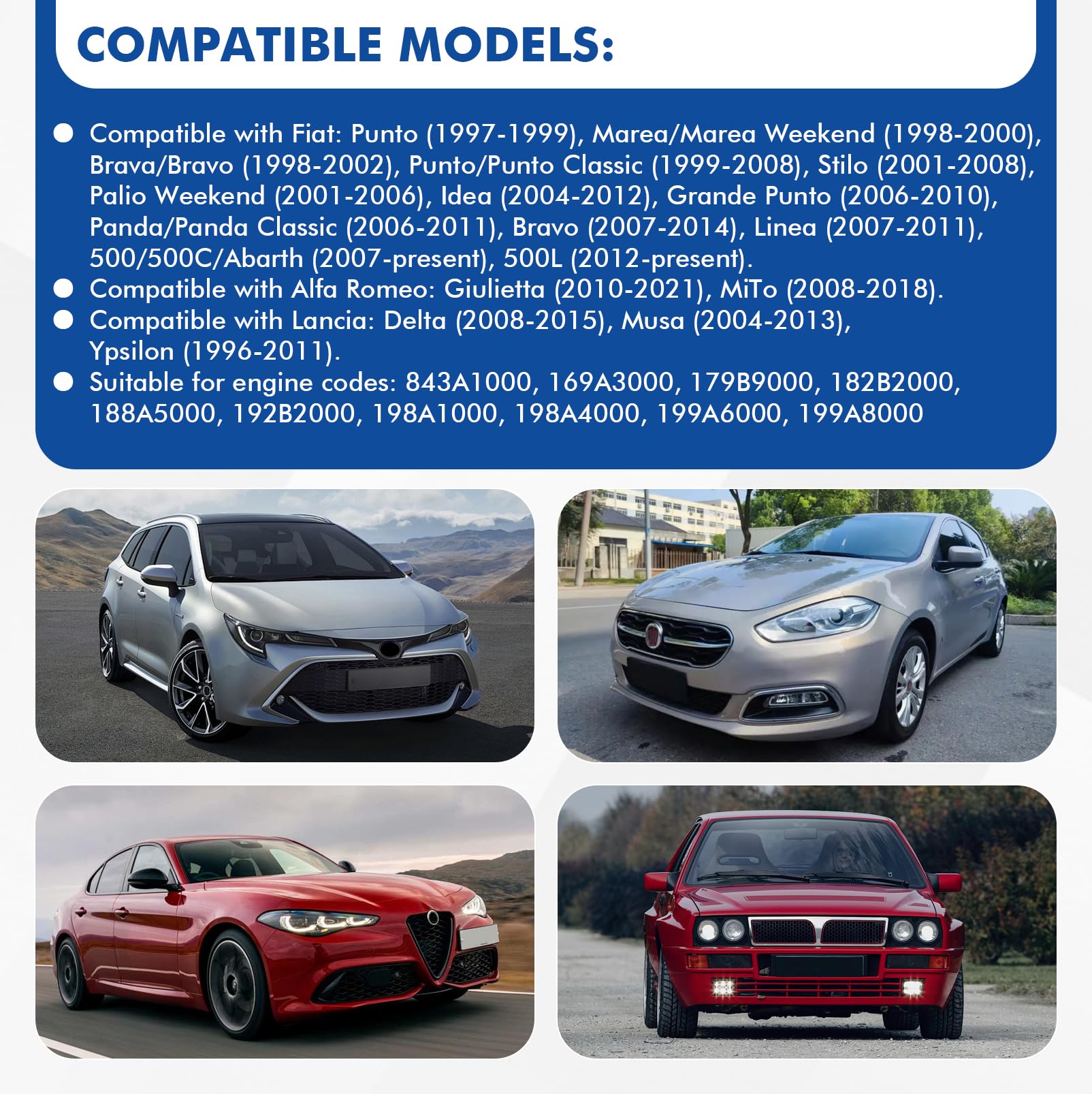Kit de Herramientas de Sincronización de Alineación del árbol de Levas del Motor Compatible con FIAT, Alfa Romeo, Lancia 1.2 16V, 1.4 16V, T-Jet, Conjunto de Herramientas de Sincronización del Motor