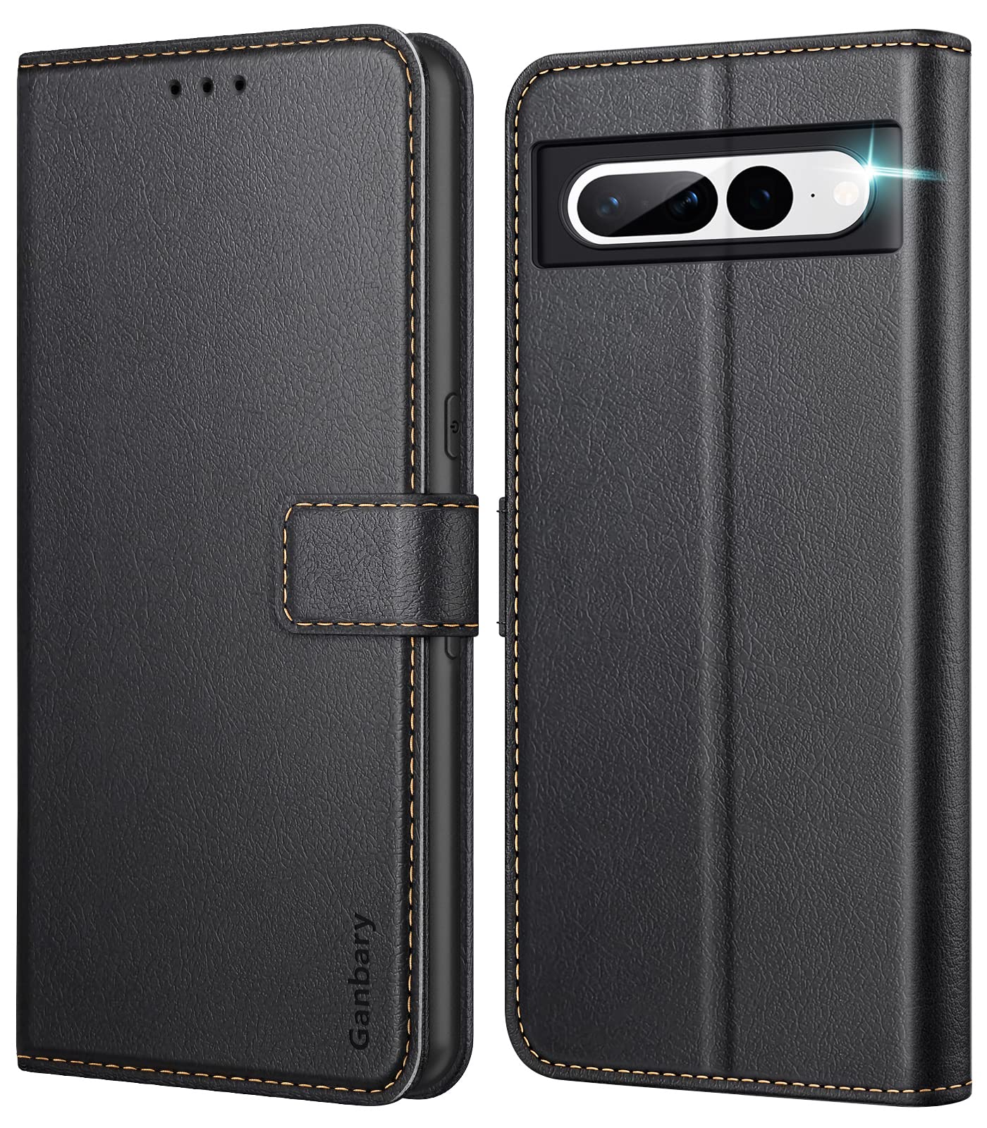 Ganbary Custodia A Libro In Pelle PU Con Supporto Per Google Pixel 7A - Viola, Porta Carte E Funzione Stand - 4