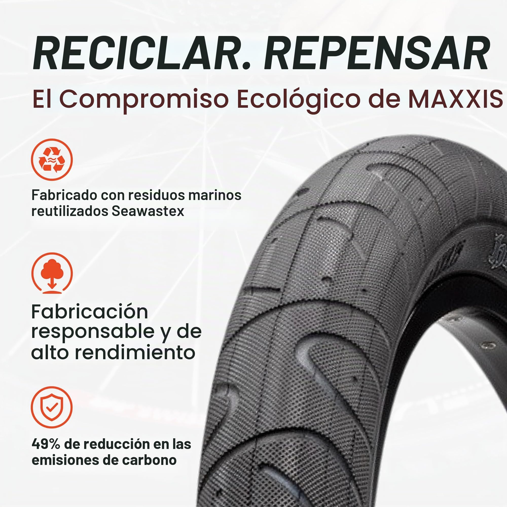 MAXXIS - Anquilostomas BMX Drahtperlen-Drahtreifen | para Straße, Park, Vert, Flatland | 20 Pulgadas, 24, 26 o 29 Größen